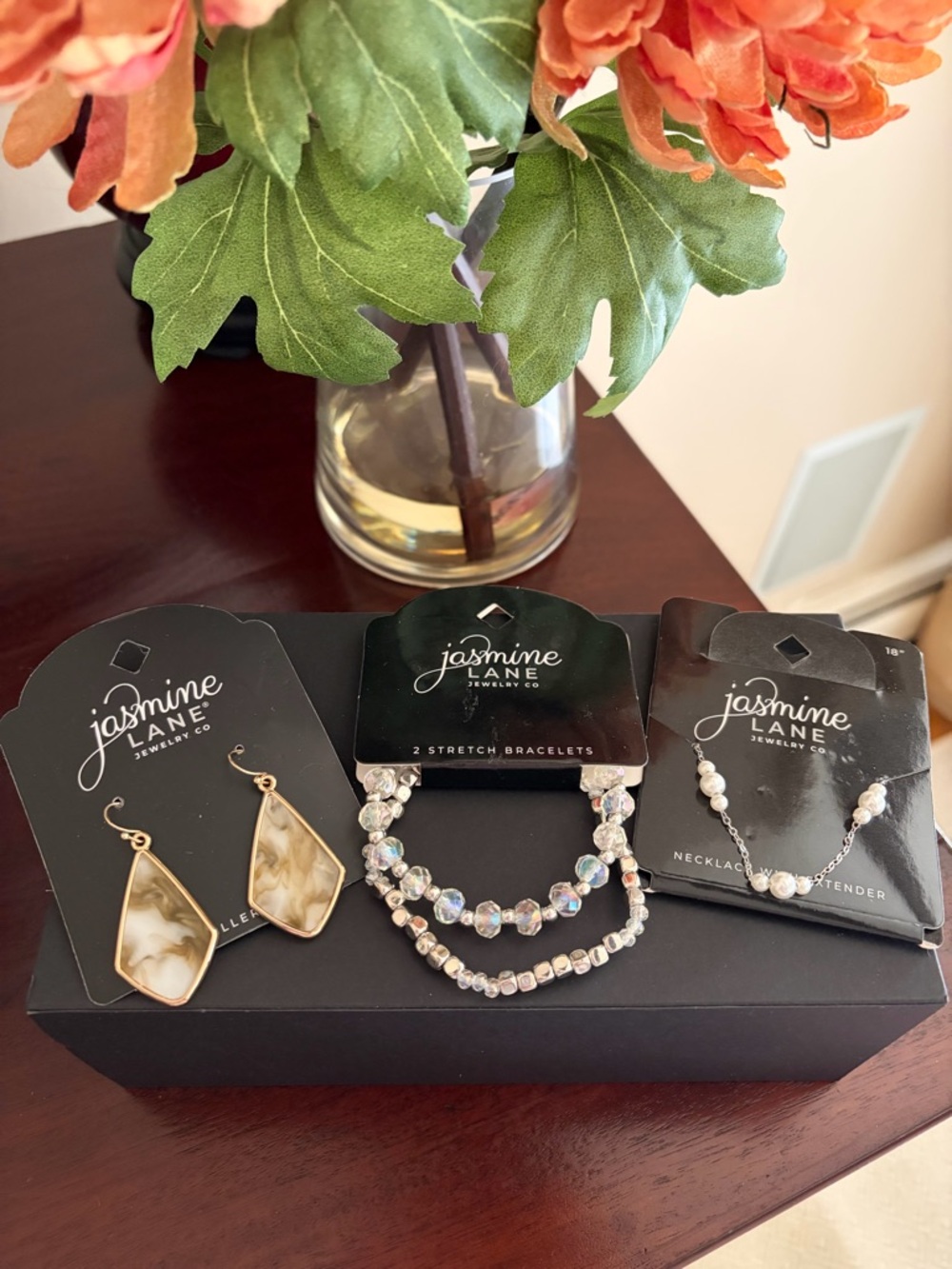 NWT Jasmine Lane 3 piece bundle earrings, necklace and bracelet set